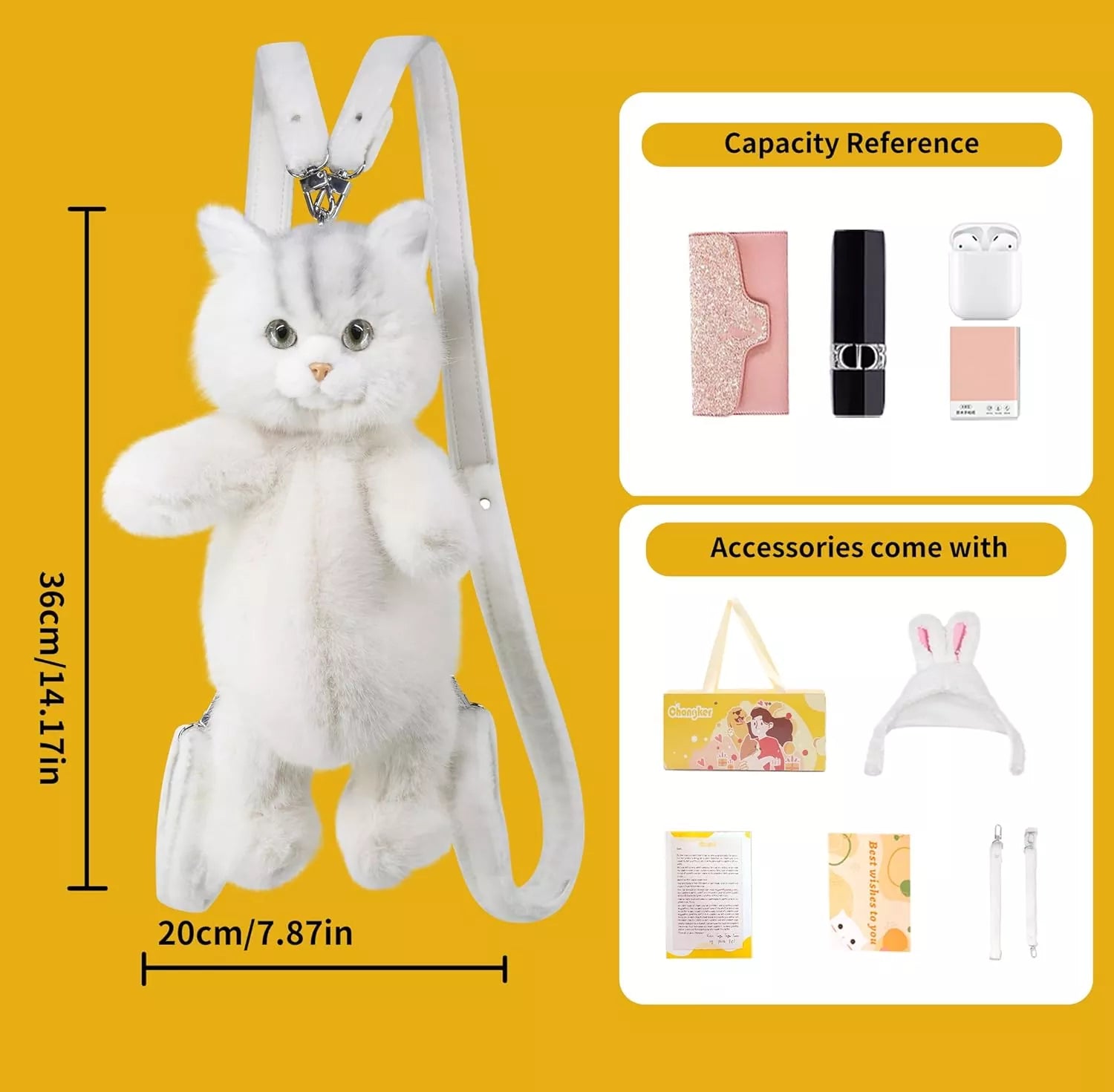 Simulation cat shape backpack -A10