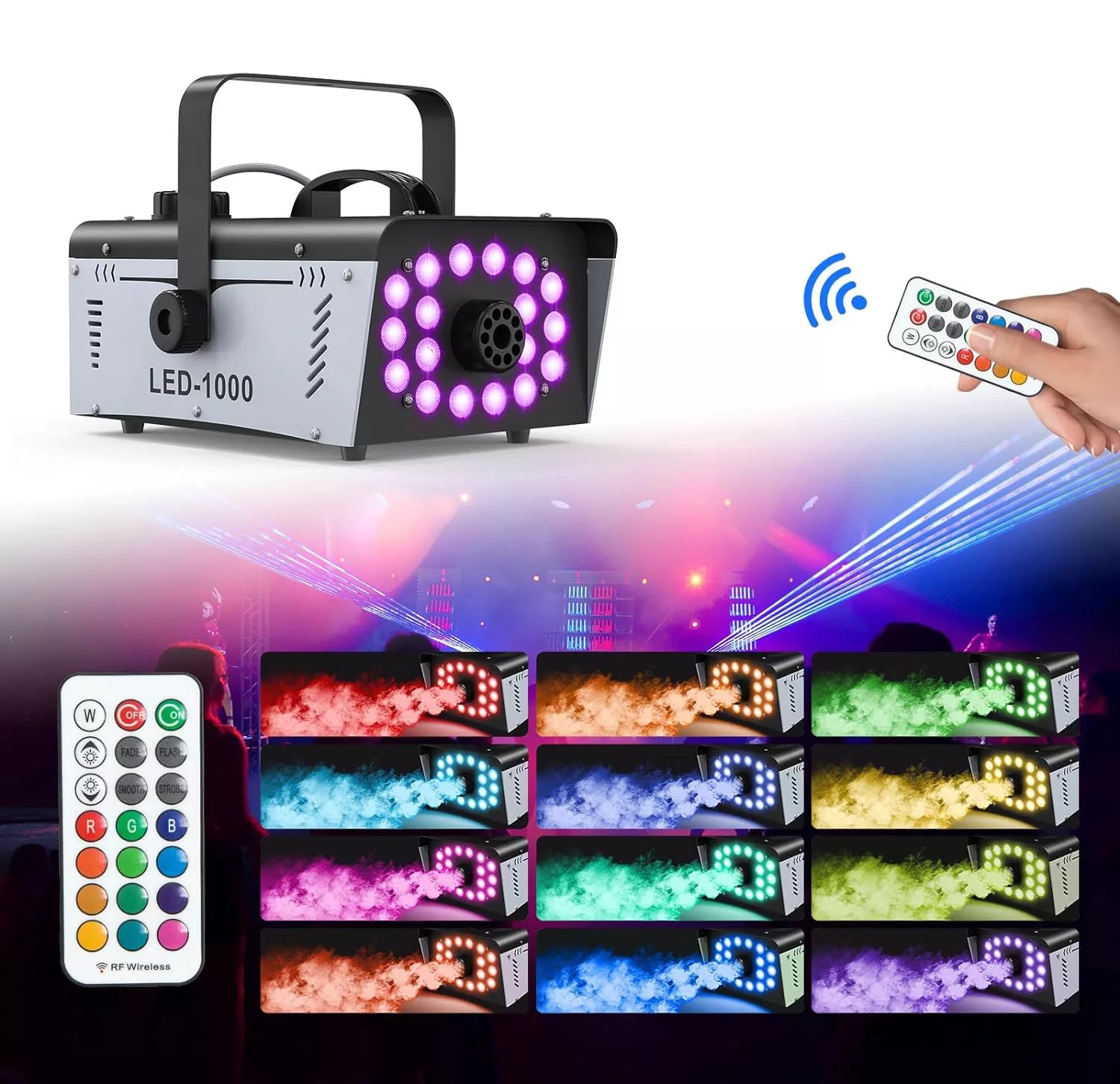 1000W 18 LED Lights Smoke Machine-D11