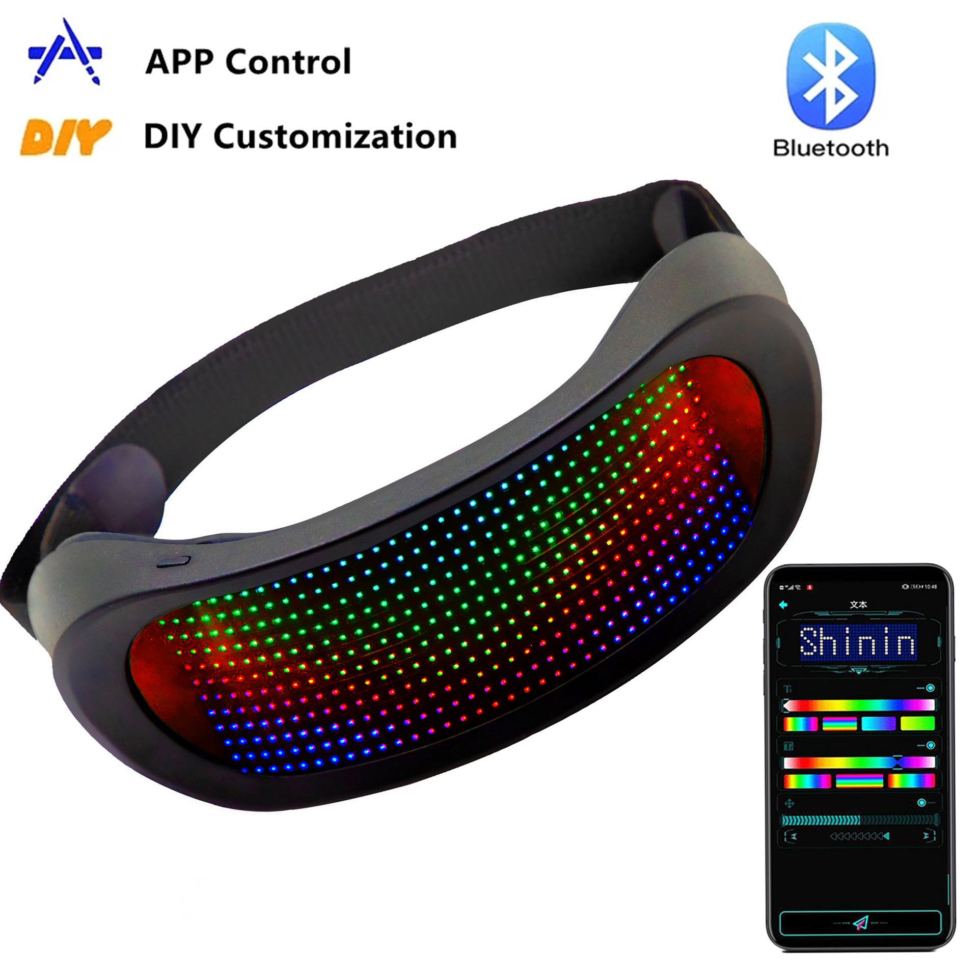 Bluetooth APP Party LED Goggles - ktvlaser