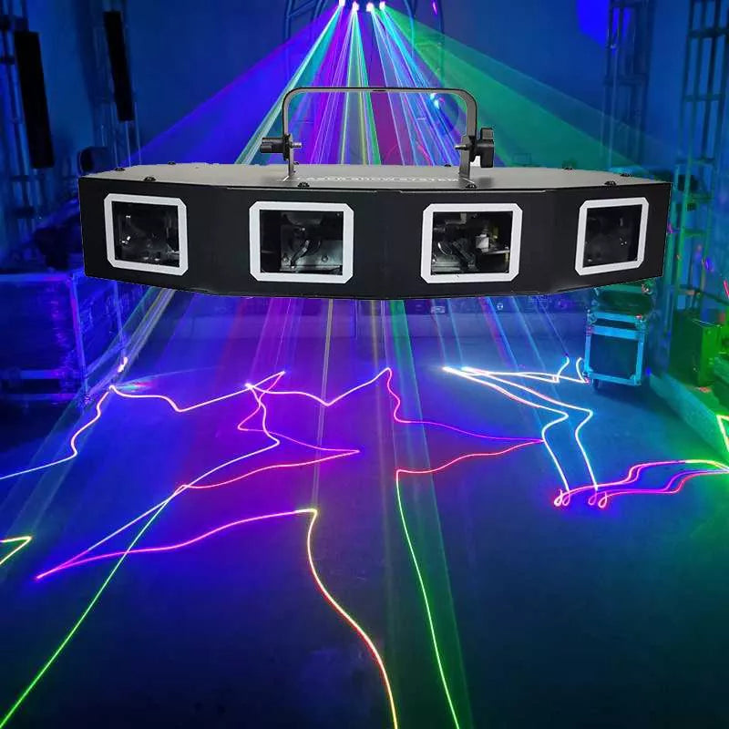 4-hole RGB scanning laser light DMX stage light-B25