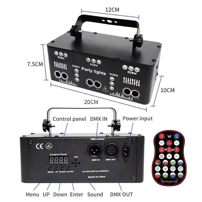 21 holes 4 in 1 RGB disco laser light-B5