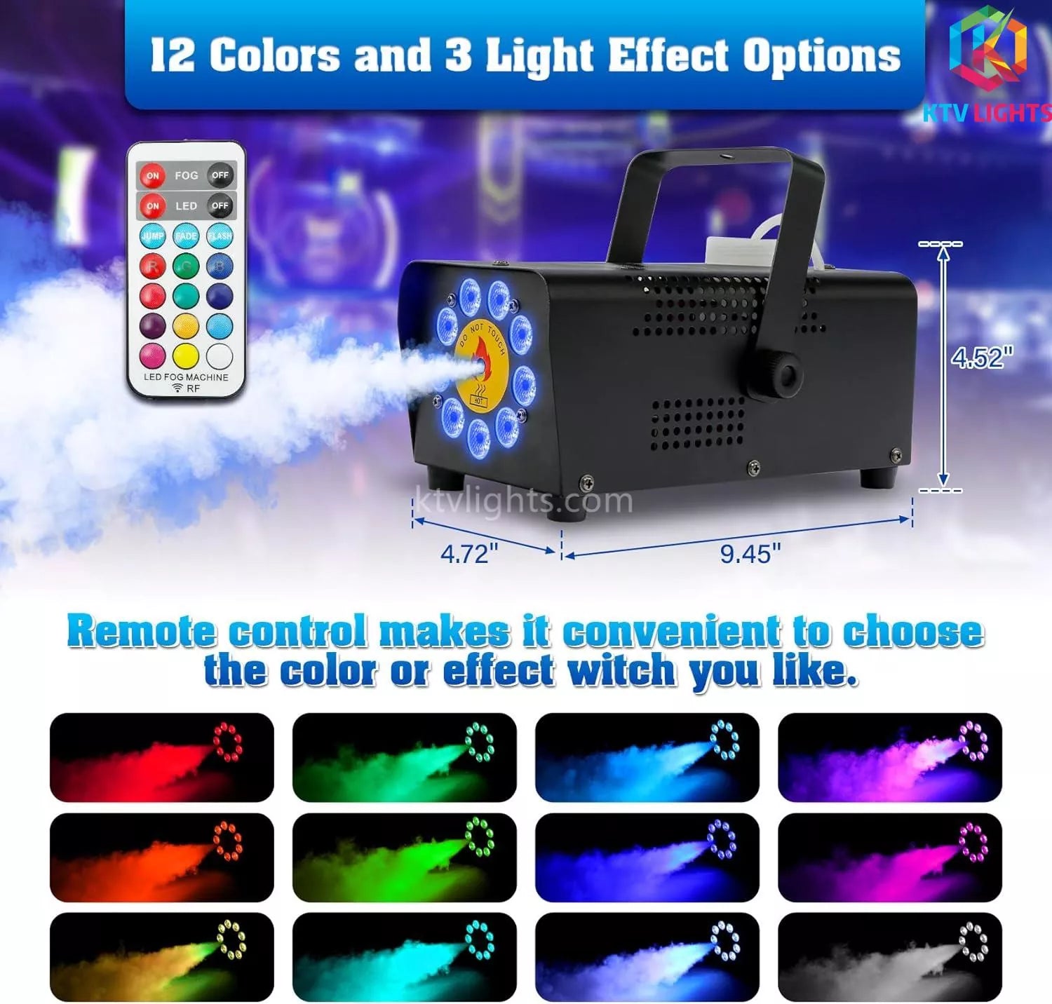 500W 9 LED lights smoke machine-D5