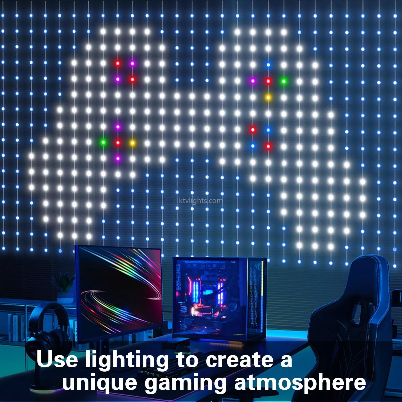 IP65 Smart APP LED Decorative Curtain Light-DIY Text/Animation