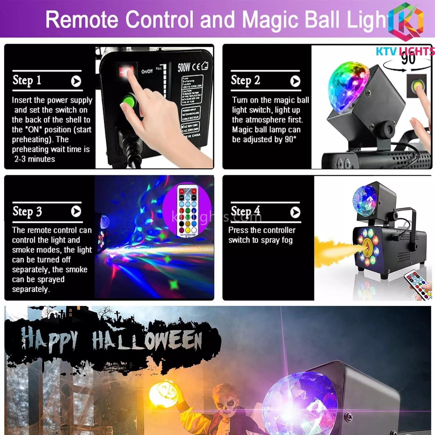 500w 2 in 1  LED smoke machine-D7