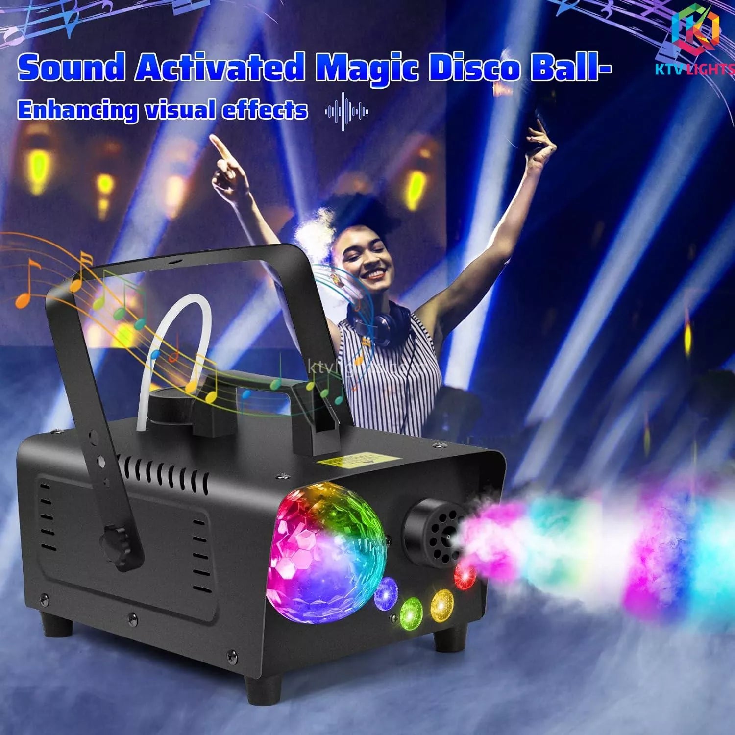 800W 2-in-1 4 LED RGB Smoke Machine-D8