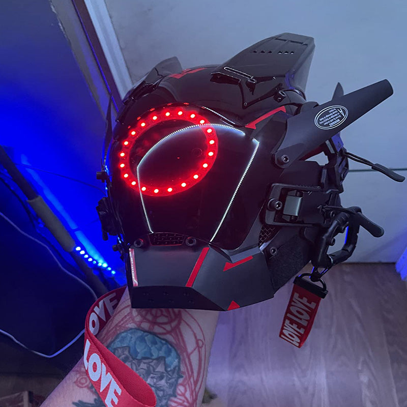 LED Punk Mask Helmet