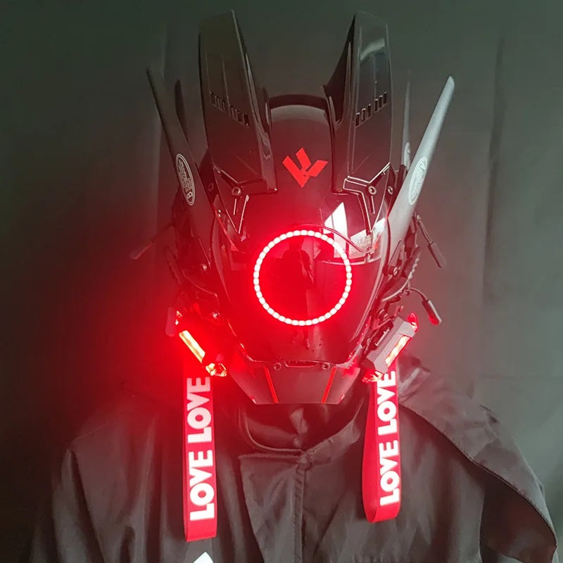 LED Punk Mask Helmet