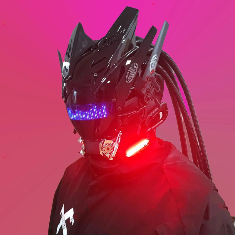 LED Punk Mask Helmet