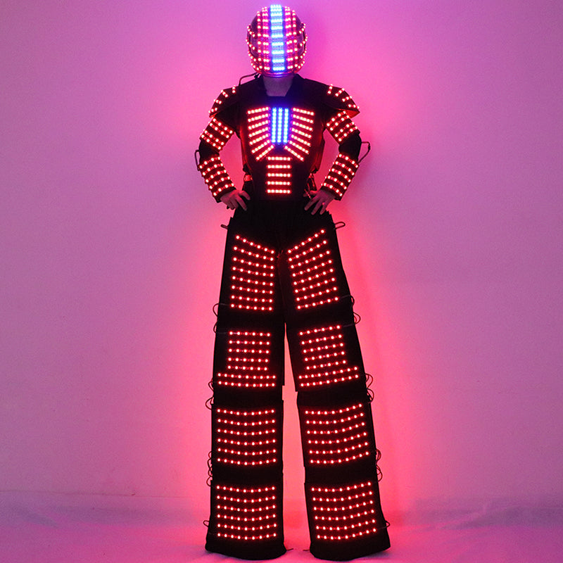 Traje LED light-up robot costume