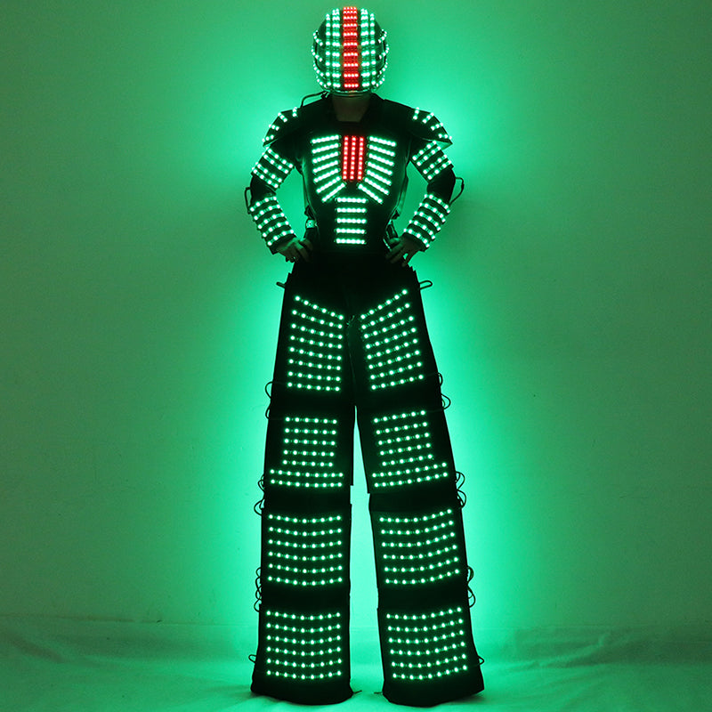 Traje LED light-up robot costume