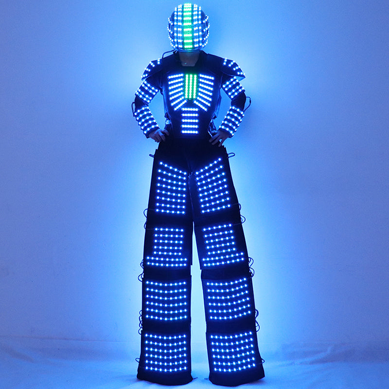 Traje LED light-up robot costume