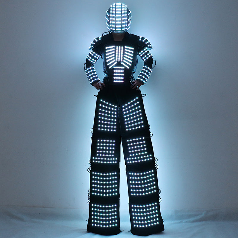 Traje LED light-up robot costume