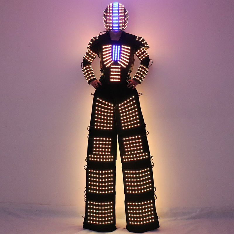 Traje LED light-up robot costume