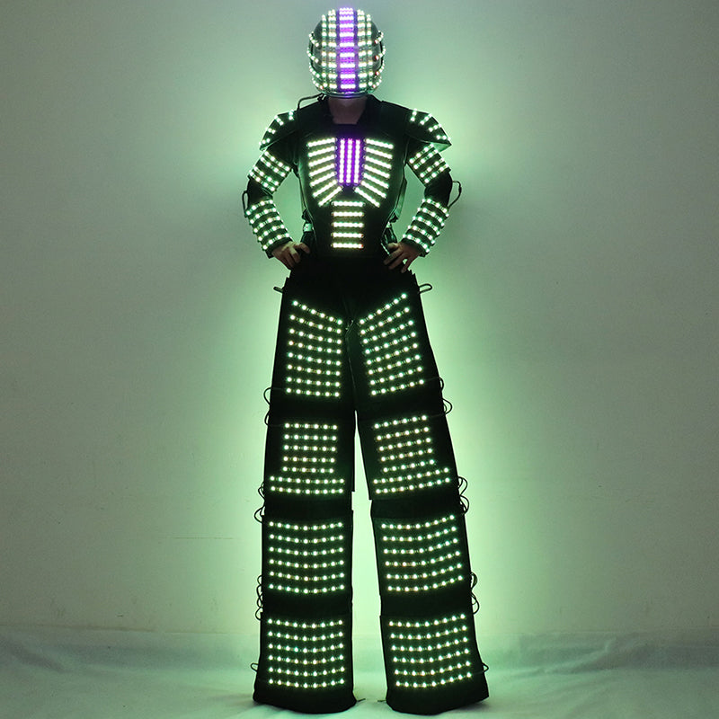 Traje LED light-up robot costume