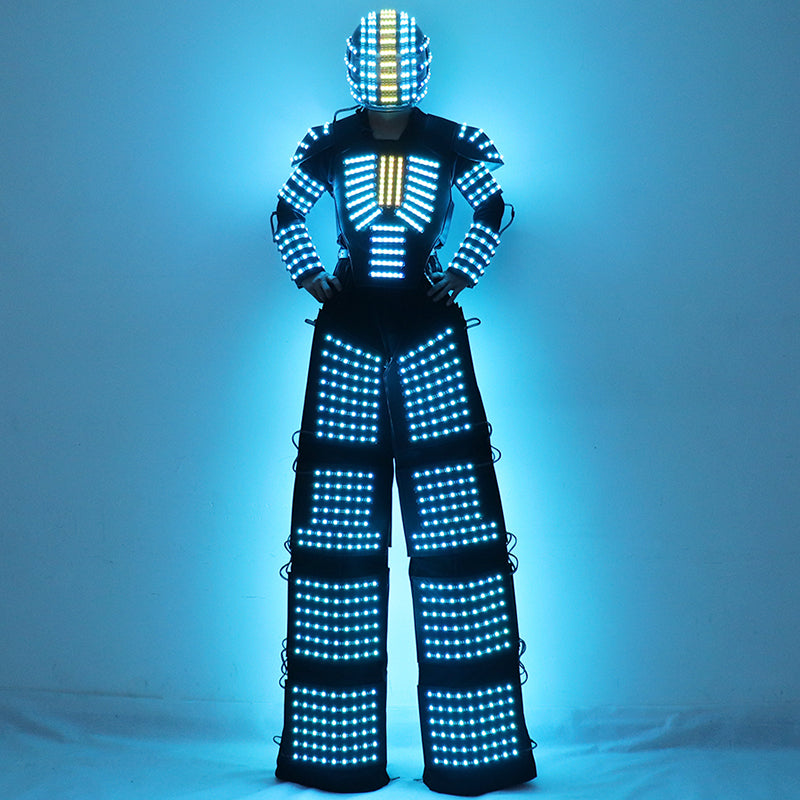 Traje LED light-up robot costume