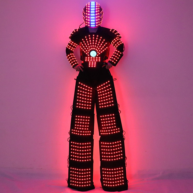 Traje LED light-up robot costume