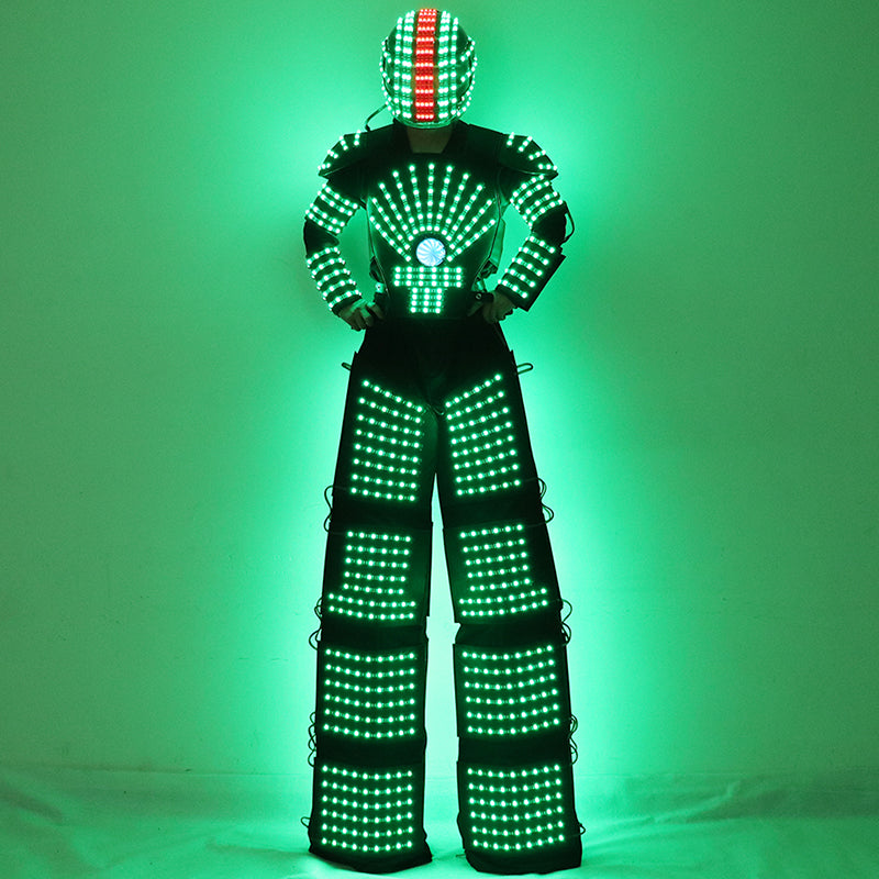 Traje LED light-up robot costume