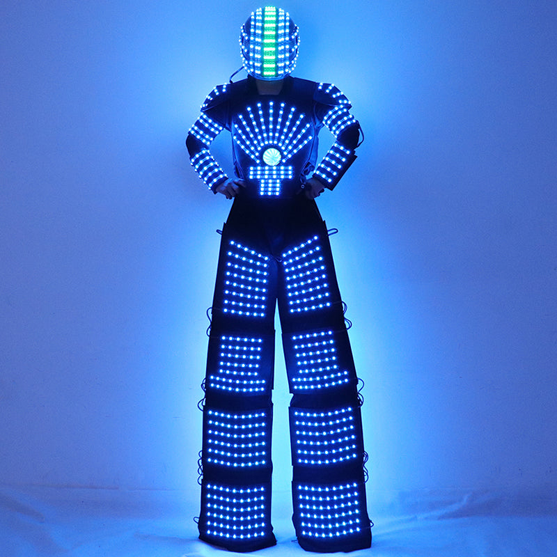 Traje LED light-up robot costume