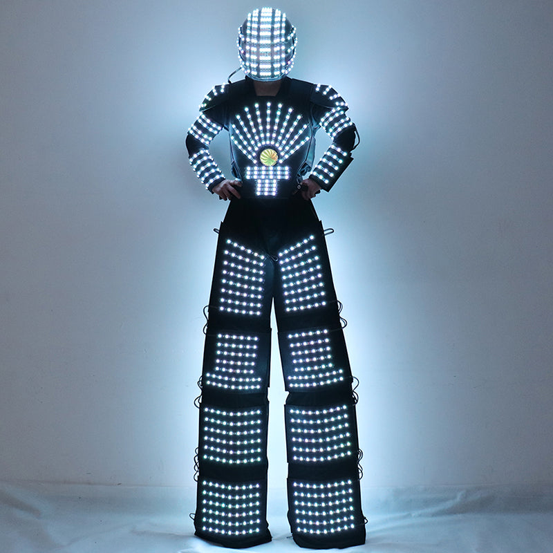 Traje LED light-up robot costume