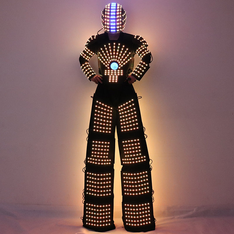 Traje LED light-up robot costume