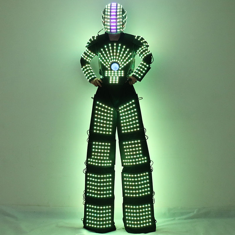 Traje LED light-up robot costume