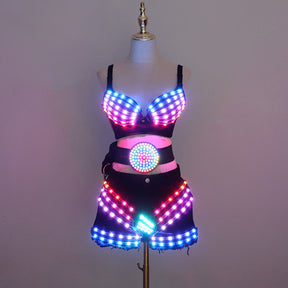 New LED Costume Light Up Bra