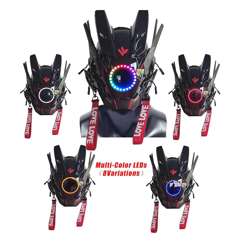 LED Punk Mask Helmet