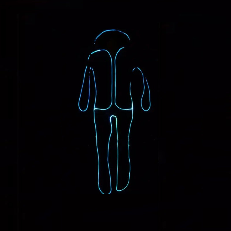 Led Stickman Costume EL Wire Hip Hop Dance Suit