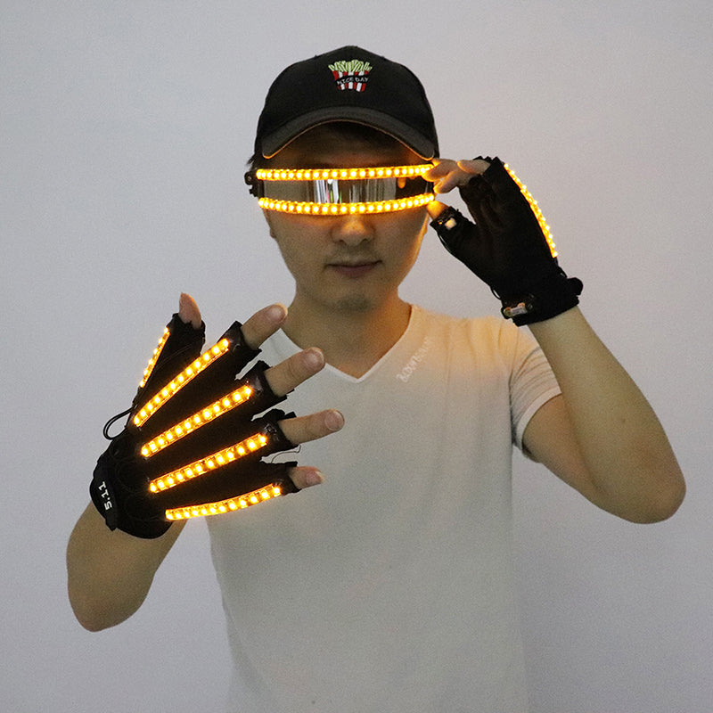 LED Gloves glasses set - ktvlaser